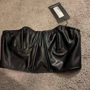 Pretty little thing leather bandeau